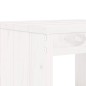 Set Bar da Giardino 5 pz Bianco in Legno Massello di Pino Set Bar da Giardino 5 pz Bianco in Legno Massello di Pino