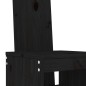 Set Bar da Giardino 3 pz Nero in Legno Massello di Pino Set Bar da Giardino 3 pz Nero in Legno Massello di Pino