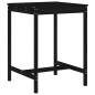 Set Bar da Giardino 3 pz Nero in Legno Massello di Pino Set Bar da Giardino 3 pz Nero in Legno Massello di Pino
