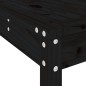 Set Bar da Giardino 3 pz Nero in Legno Massello di Pino Set Bar da Giardino 3 pz Nero in Legno Massello di Pino