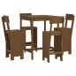 Set Bar da Giardino 5 pz Miele in Legno Massello di Pino