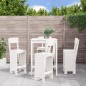 Set Bar da Giardino 5 pz Bianco in Legno Massello di Pino Set Bar da Giardino 5 pz Bianco in Legno Massello di Pino