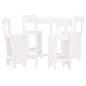 Set Bar da Giardino 5 pz Bianco in Legno Massello di Pino Set Bar da Giardino 5 pz Bianco in Legno Massello di Pino