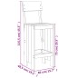 Set Bar da Giardino 5 pz Bianco in Legno Massello di Pino Set Bar da Giardino 5 pz Bianco in Legno Massello di Pino