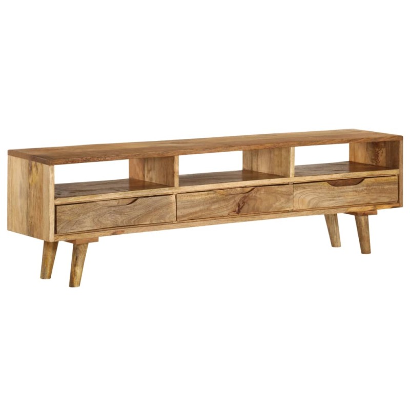 Mobile Porta TV in Legno Massello di Mango 140x30x41 cm Mobile Porta TV in Legno Massello di Mango 140x30x41 cm
