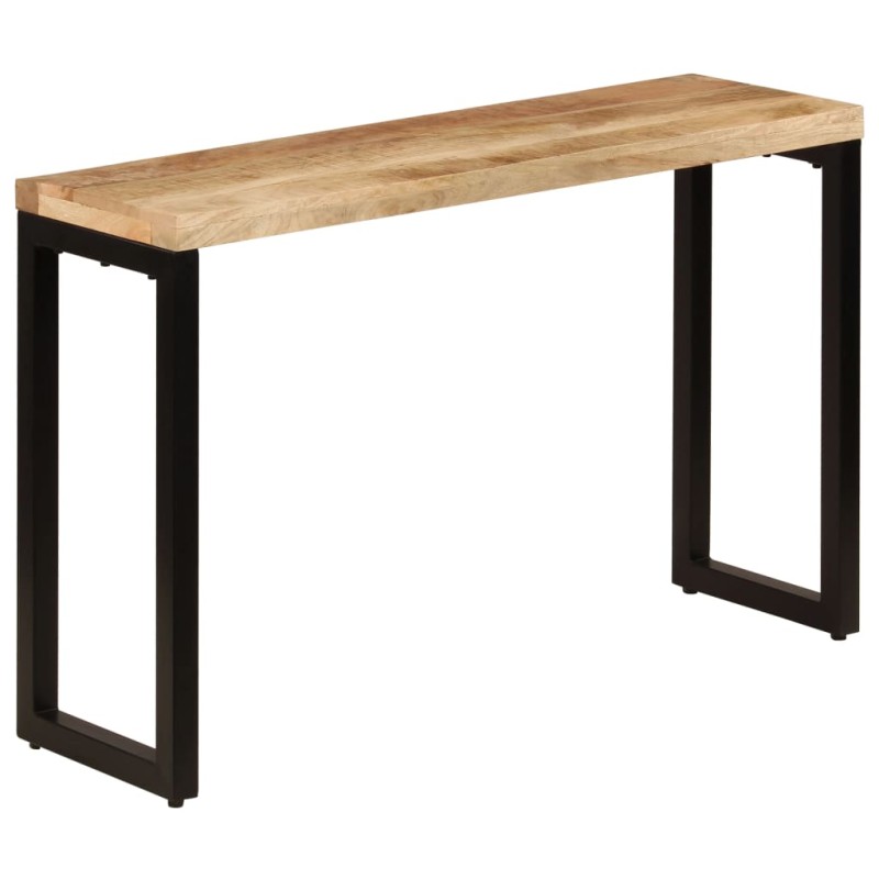 Tavolo Consolle 120x35x76 cm Legno Massello di Mango e Acciaio Tavolo Consolle 120x35x76 cm Legno Massello di Mango e Acciaio