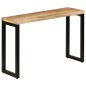 Tavolo Consolle 120x35x76 cm Legno Massello di Mango e Acciaio Tavolo Consolle 120x35x76 cm Legno Massello di Mango e Acciaio
