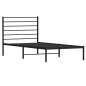vidaXL Giroletto con Testiera in Metallo Nero 80x200 cm vidaXL Giroletto con Testiera in Metallo Nero 80x200 cm