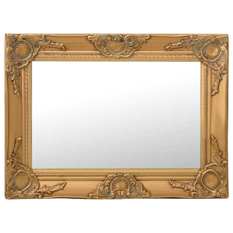 Specchio da Parete Stile Barocco 60x40 cm Oro Specchio da Parete Stile Barocco 60x40 cm Oro