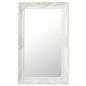 Specchio da Parete Stile Barocco 50x80 cm Bianco Specchio da Parete Stile Barocco 50x80 cm Bianco