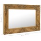 Specchio da Parete Stile Barocco 60x40 cm Oro Specchio da Parete Stile Barocco 60x40 cm Oro