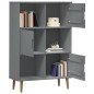Libreria MOLDE Grigia 90x35x133,5 cm in Legno Massello di Pino Libreria MOLDE Grigia 90x35x133,5 cm in Legno Massello di Pino