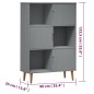 Libreria MOLDE Grigia 90x35x133,5 cm in Legno Massello di Pino Libreria MOLDE Grigia 90x35x133,5 cm in Legno Massello di Pino