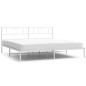 Giroletto con Testiera Metallo Bianco 183x213 cm