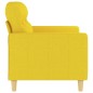 Divano a 2 Posti Giallo Chiaro 120 cm in Tessuto