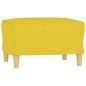 Set di Divani 3 pz con Cuscini Giallo Chiaro in Tessuto Set di Divani 3 pz con Cuscini Giallo Chiaro in Tessuto