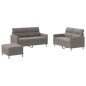 Set di Divani 3 pz con Cuscini Tortora in Tessuto Set di Divani 3 pz con Cuscini Tortora in Tessuto