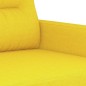 Set di Divani 3 pz con Cuscini Giallo Chiaro in Tessuto Set di Divani 3 pz con Cuscini Giallo Chiaro in Tessuto