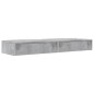 Mobili Porta TV con Luci LED 2 pz Grigio Cemento 60x35x15,5 cm Mobili Porta TV con Luci LED 2 pz Grigio Cemento 60x35x15,5 cm