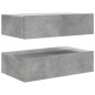 Mobili Porta TV con Luci LED 2 pz Grigio Cemento 60x35x15,5 cm Mobili Porta TV con Luci LED 2 pz Grigio Cemento 60x35x15,5 cm