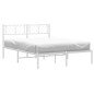 Giroletto con Testiera Metallo Bianco 140x200 cm Giroletto con Testiera Metallo Bianco 140x200 cm