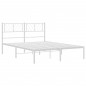 Giroletto con Testiera Metallo Bianco 140x200 cm Giroletto con Testiera Metallo Bianco 140x200 cm