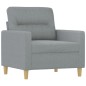 Set di Divani 3 pz con Cuscini Grigio Chiaro in Tessuto Set di Divani 3 pz con Cuscini Grigio Chiaro in Tessuto