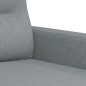 Set di Divani 3 pz con Cuscini Grigio Chiaro in Tessuto Set di Divani 3 pz con Cuscini Grigio Chiaro in Tessuto
