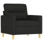 Set di Divani 4 pz con Cuscini Nero in Tessuto Set di Divani 4 pz con Cuscini Nero in Tessuto