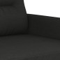 Set di Divani 4 pz con Cuscini Nero in Tessuto Set di Divani 4 pz con Cuscini Nero in Tessuto