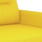 Set di Divani 3 pz con Cuscini Giallo Chiaro in Tessuto Set di Divani 3 pz con Cuscini Giallo Chiaro in Tessuto