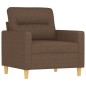 Set di Divani 3 pz con Cuscini Marrone in Tessuto Set di Divani 3 pz con Cuscini Marrone in Tessuto