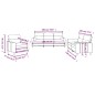 Set di Divani 3 pz con Cuscini Marrone in Tessuto Set di Divani 3 pz con Cuscini Marrone in Tessuto