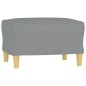 Set Divani 3 pz con Cuscini Grigio Chiaro in Tessuto Set Divani 3 pz con Cuscini Grigio Chiaro in Tessuto