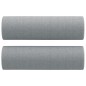 Set Divani 3 pz con Cuscini Grigio Chiaro in Tessuto Set Divani 3 pz con Cuscini Grigio Chiaro in Tessuto