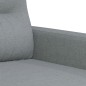 Set Divani 3 pz con Cuscini Grigio Chiaro in Tessuto Set Divani 3 pz con Cuscini Grigio Chiaro in Tessuto