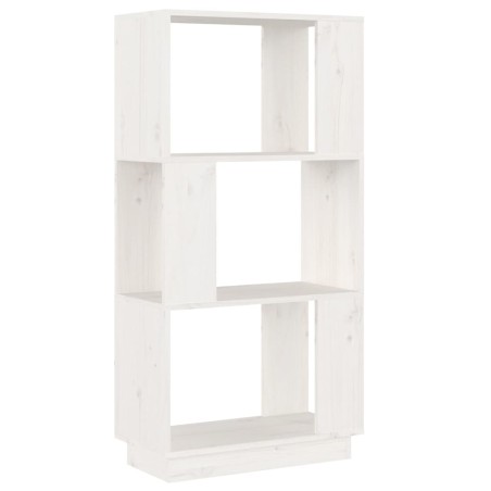 Libreria/Divisorio Bianco 51x25x101 cm Legno Massello di Pino
