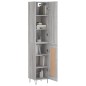 Credenza Grigio Sonoma 34,5x34x180 cm in Legno Multistrato Credenza Grigio Sonoma 34,5x34x180 cm in Legno Multistrato