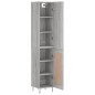Credenza Grigio Sonoma 34,5x34x180 cm in Legno Multistrato Credenza Grigio Sonoma 34,5x34x180 cm in Legno Multistrato
