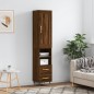 Credenza Rovere Marrone 34,5x34x180 cm in Legno Multistrato Credenza Rovere Marrone 34,5x34x180 cm in Legno Multistrato
