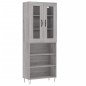 Credenza Grigio Sonoma 69,5x34x180 cm in Legno Multistrato Credenza Grigio Sonoma 69,5x34x180 cm in Legno Multistrato