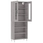 Credenza Grigio Sonoma 69,5x34x180 cm in Legno Multistrato Credenza Grigio Sonoma 69,5x34x180 cm in Legno Multistrato