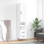 Credenza Bianca 34,5x34x180 cm in Legno Multistrato Credenza Bianca 34,5x34x180 cm in Legno Multistrato