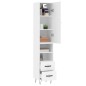Credenza Bianca 34,5x34x180 cm in Legno Multistrato Credenza Bianca 34,5x34x180 cm in Legno Multistrato