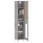 Credenza Grigio Cemento 34,5x34x180 cm in Legno Multistrato Credenza Grigio Cemento 34,5x34x180 cm in Legno Multistrato