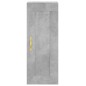 Credenza Grigio Cemento 34,5x34x180 cm in Legno Multistrato Credenza Grigio Cemento 34,5x34x180 cm in Legno Multistrato