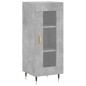 Credenza Grigio Cemento 34,5x34x180 cm in Legno Multistrato Credenza Grigio Cemento 34,5x34x180 cm in Legno Multistrato