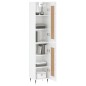 Credenza 34,5x34x180 cm in Legno Multistrato Bianco Lucido Credenza 34,5x34x180 cm in Legno Multistrato Bianco Lucido