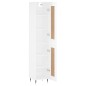 Credenza 34,5x34x180 cm in Legno Multistrato Bianco Lucido Credenza 34,5x34x180 cm in Legno Multistrato Bianco Lucido