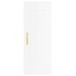 Credenza 34,5x34x180 cm in Legno Multistrato Bianco Lucido Credenza 34,5x34x180 cm in Legno Multistrato Bianco Lucido
